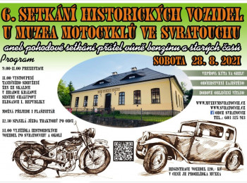 (6. setkání historických vozidel u muzea motocyklů). 